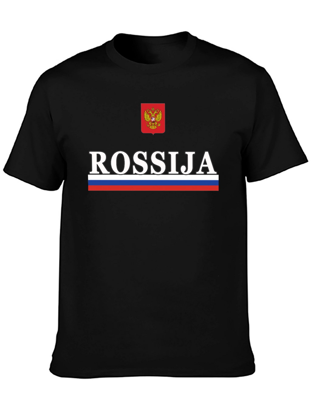 Rossija Russia T-Shirt - Black Patriotic Tee