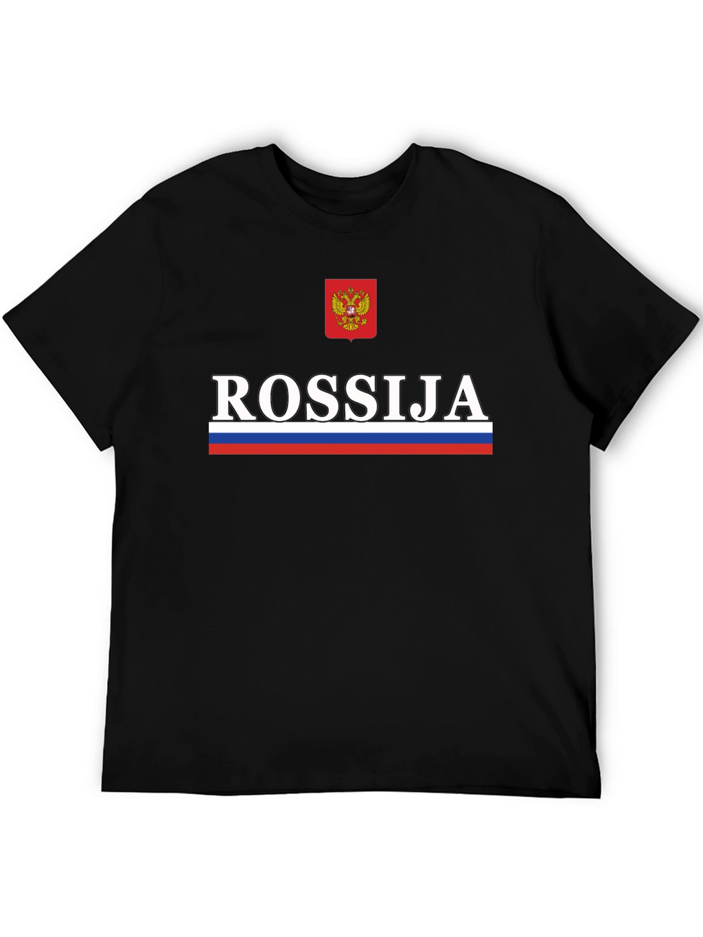 Rossija Russia T-Shirt - Black Patriotic Tee