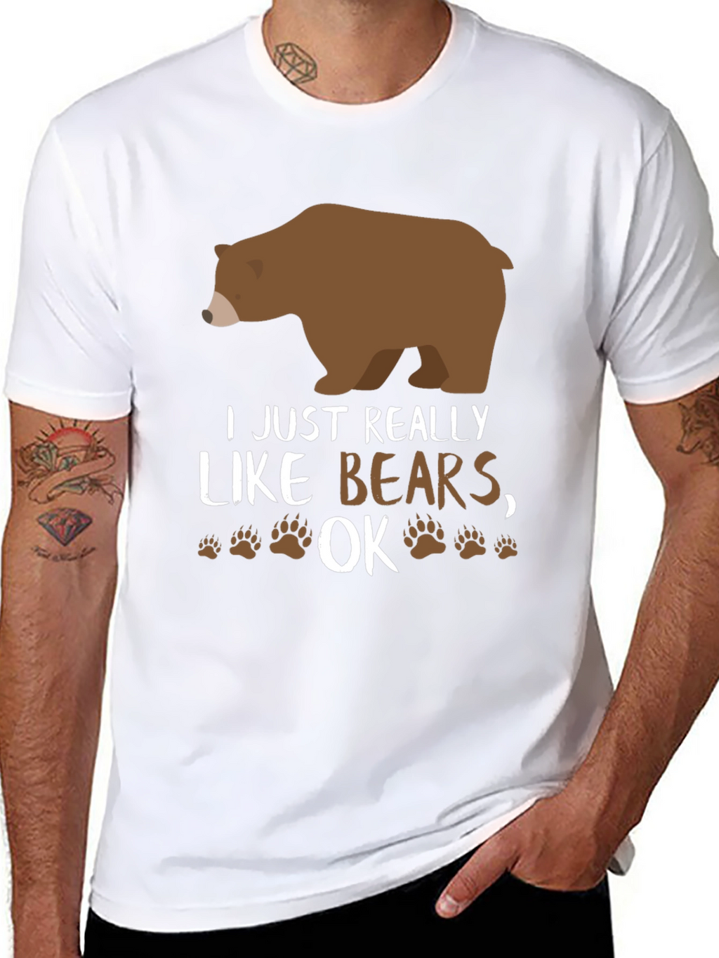 I Just Really Like Bears OK? Novelty T-Shirt