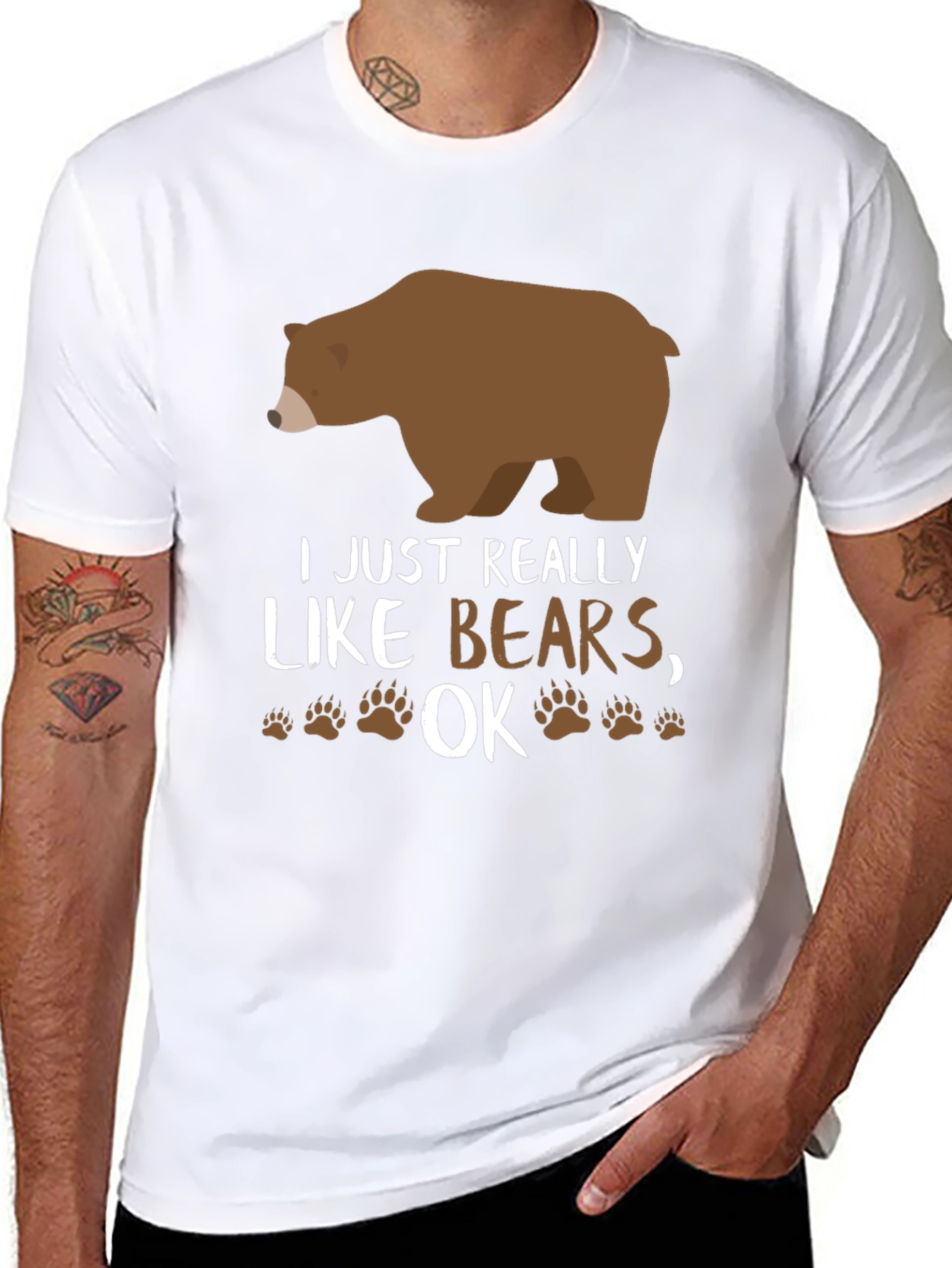 I Just Really Like Bears OK? Novelty T-Shirt