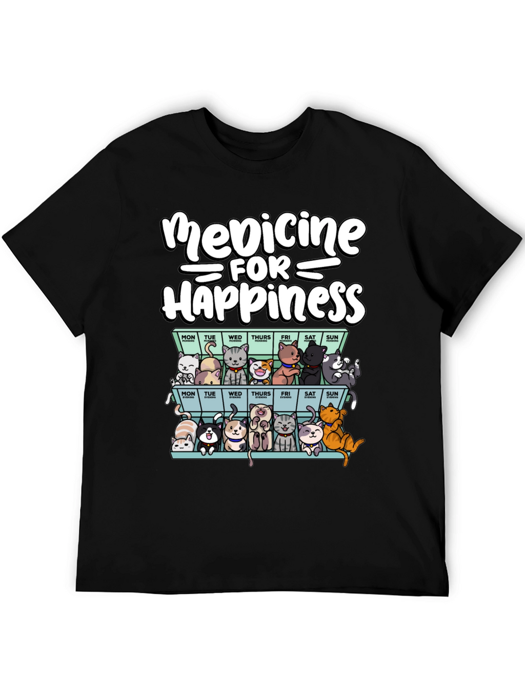 Medicine for Happiness Cat T-Shirt