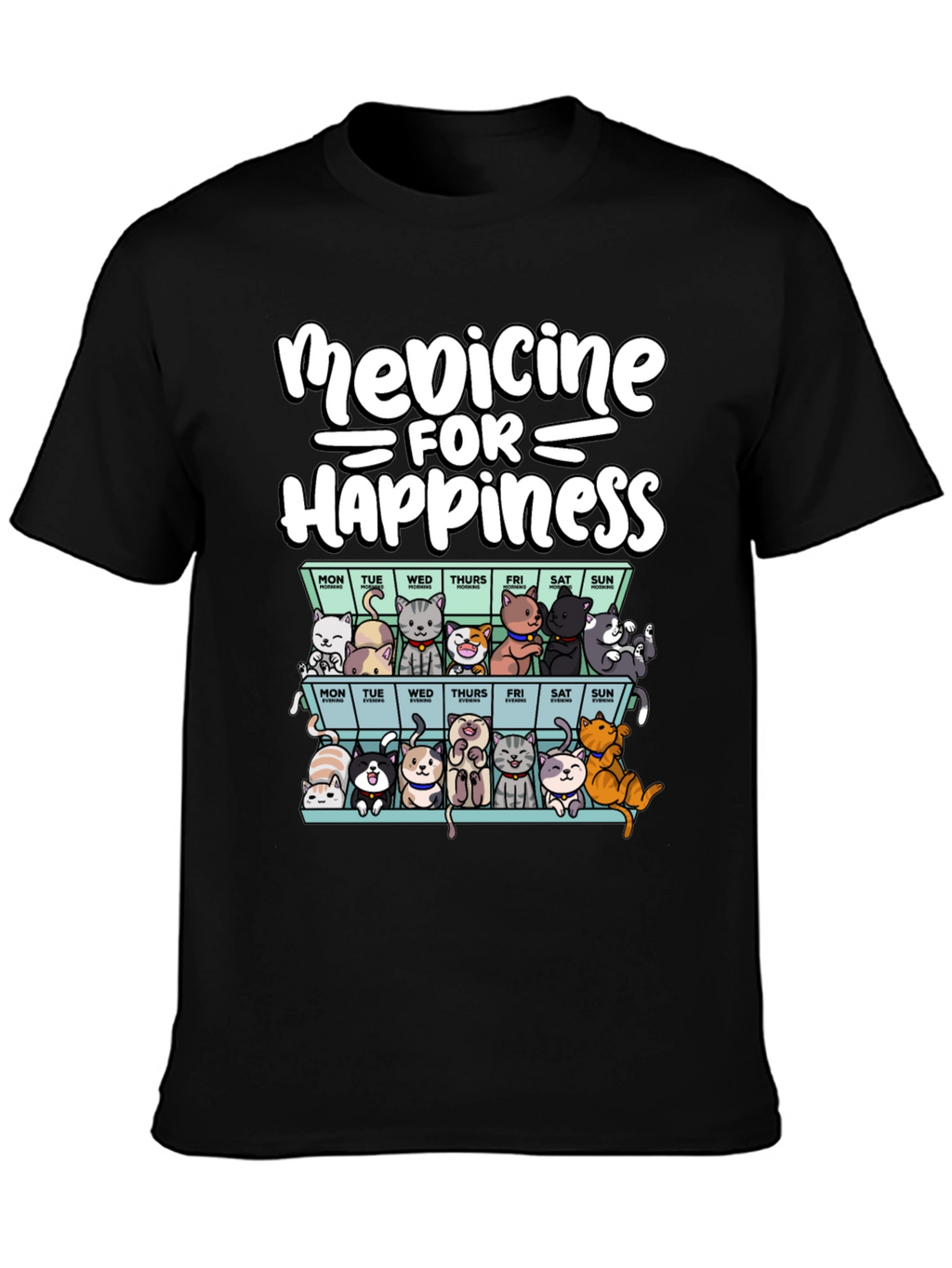 Medicine for Happiness Cat T-Shirt