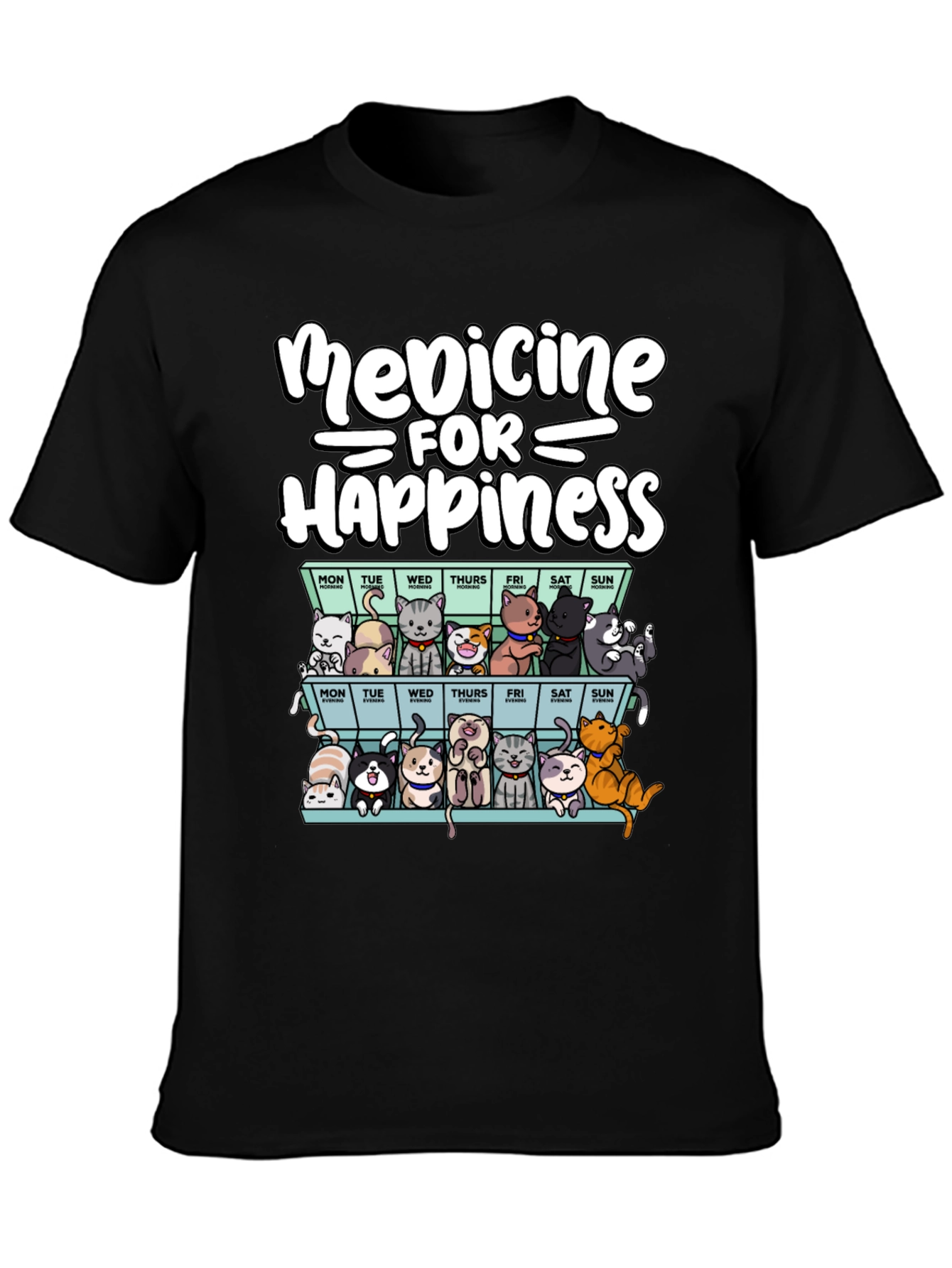 Medicine for Happiness Cat T-Shirt