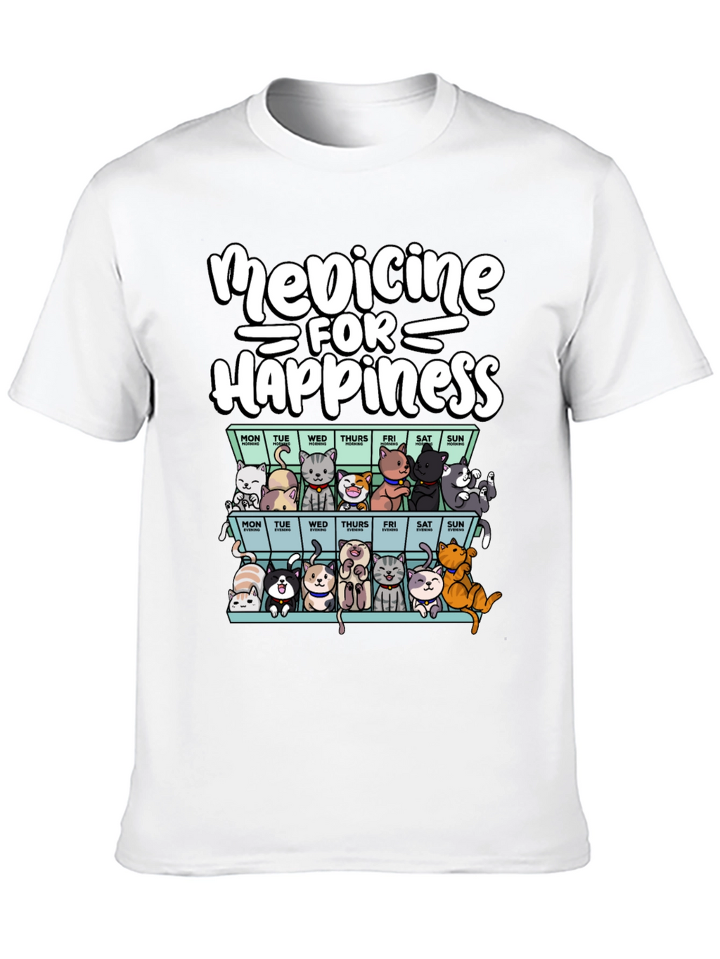 Medicine for Happiness Cat T-Shirt