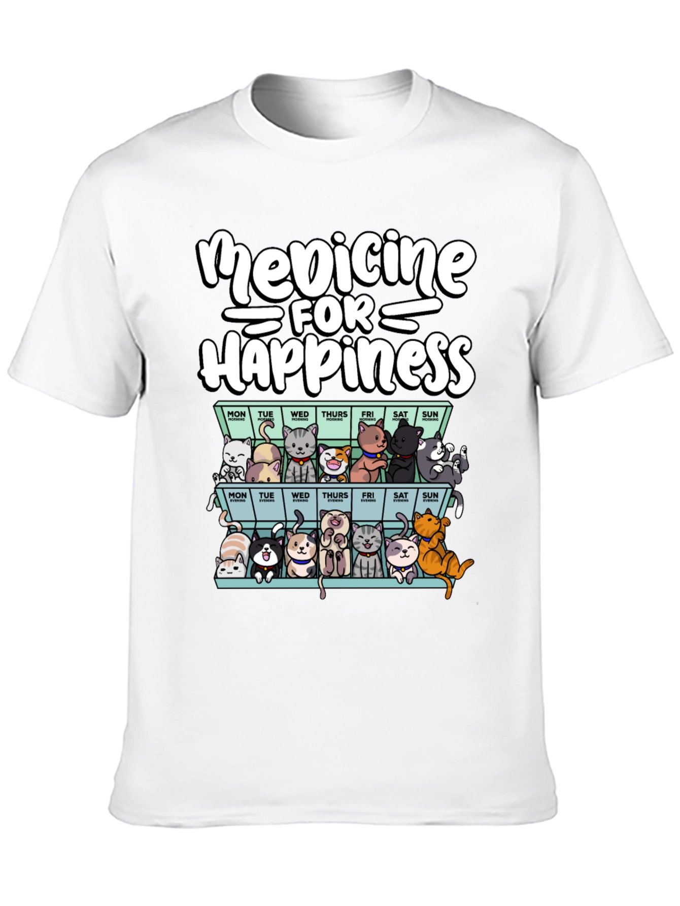 Medicine for Happiness Cat T-Shirt