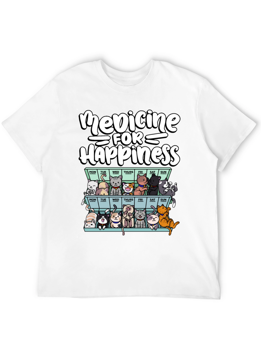 Medicine for Happiness Cat T-Shirt