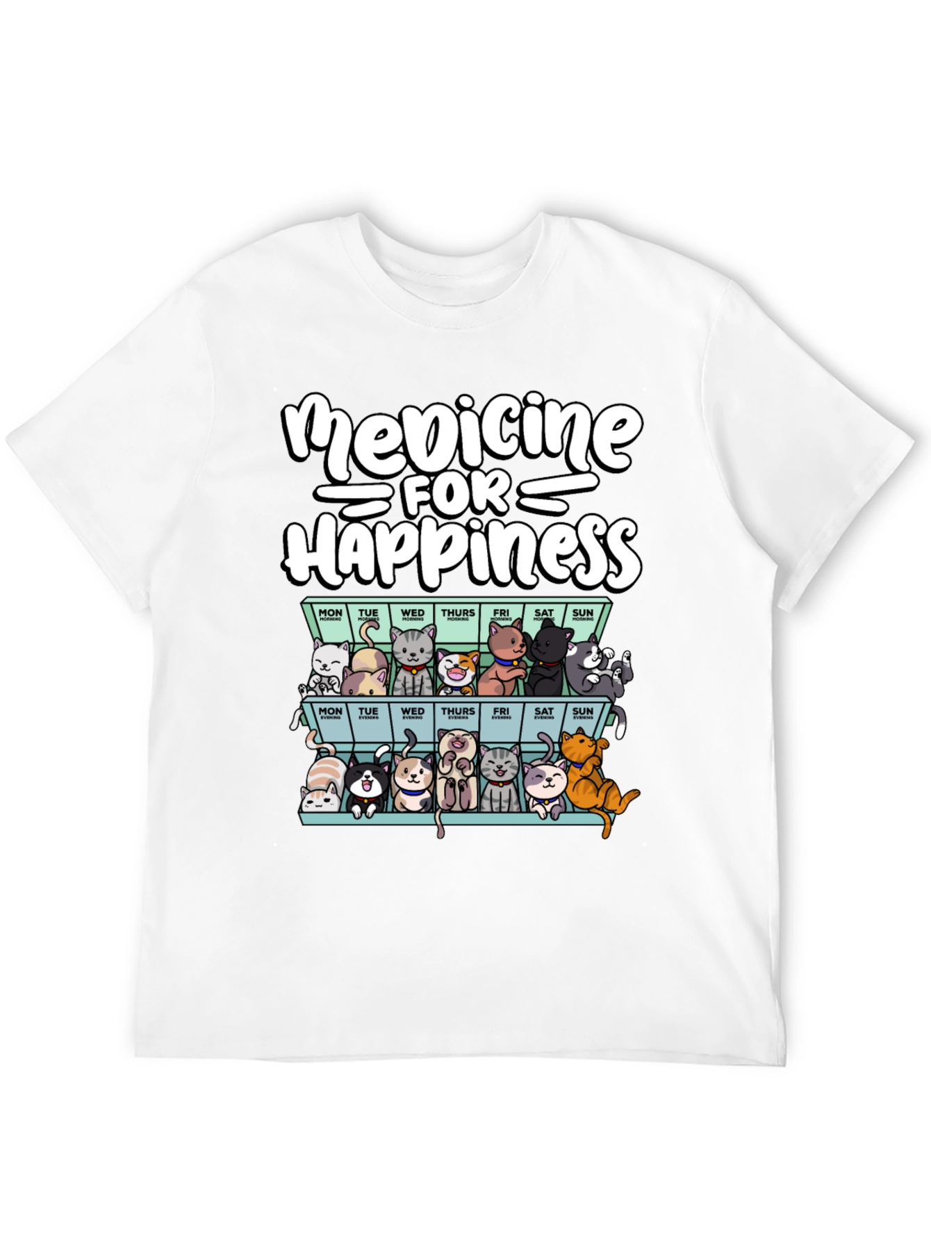 Medicine for Happiness Cat T-Shirt