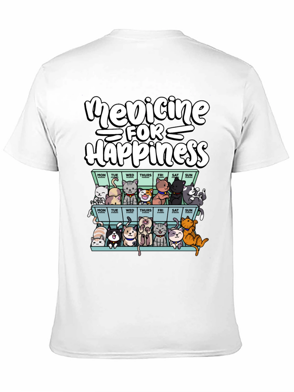Medicine for Happiness Cat T-Shirt