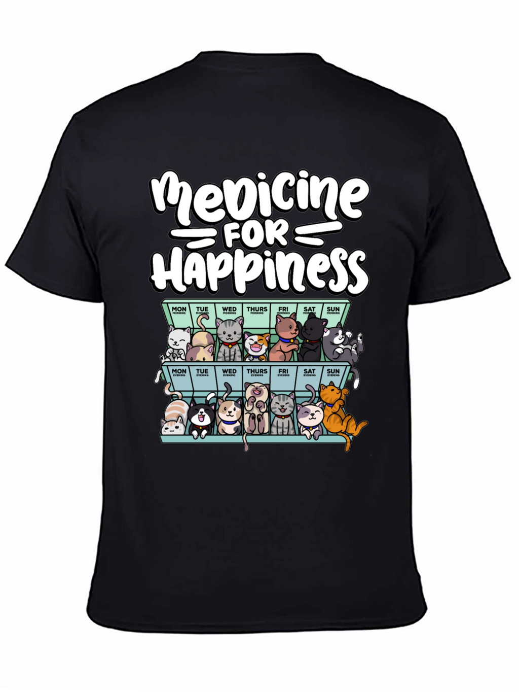 Medicine for Happiness Cat T-Shirt