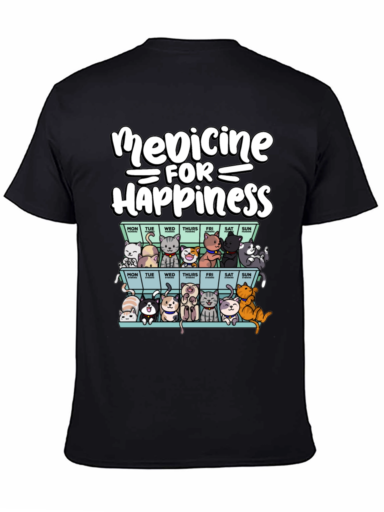 Medicine for Happiness Cat T-Shirt