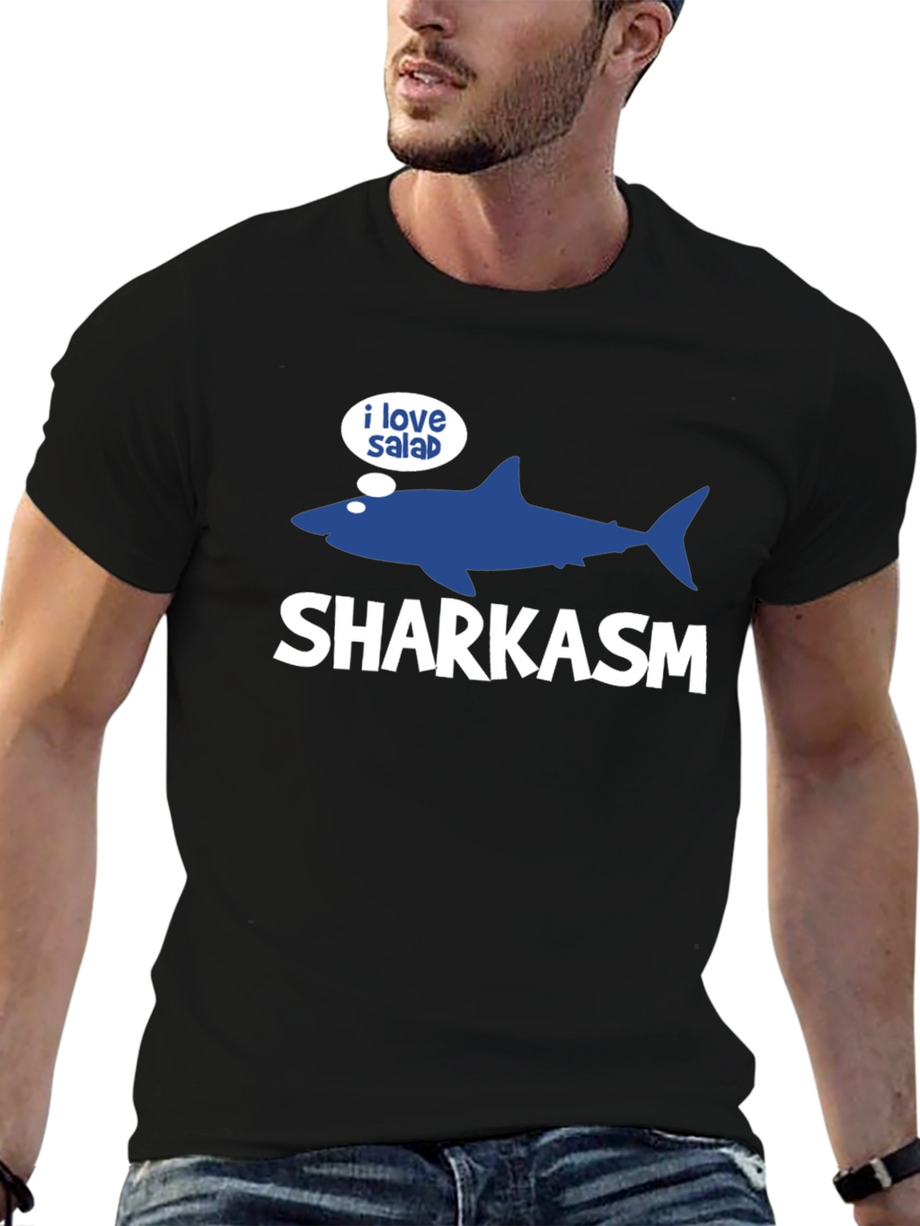 Sharkasm Graphic T-Shirt - Funny Shark Pun Tee