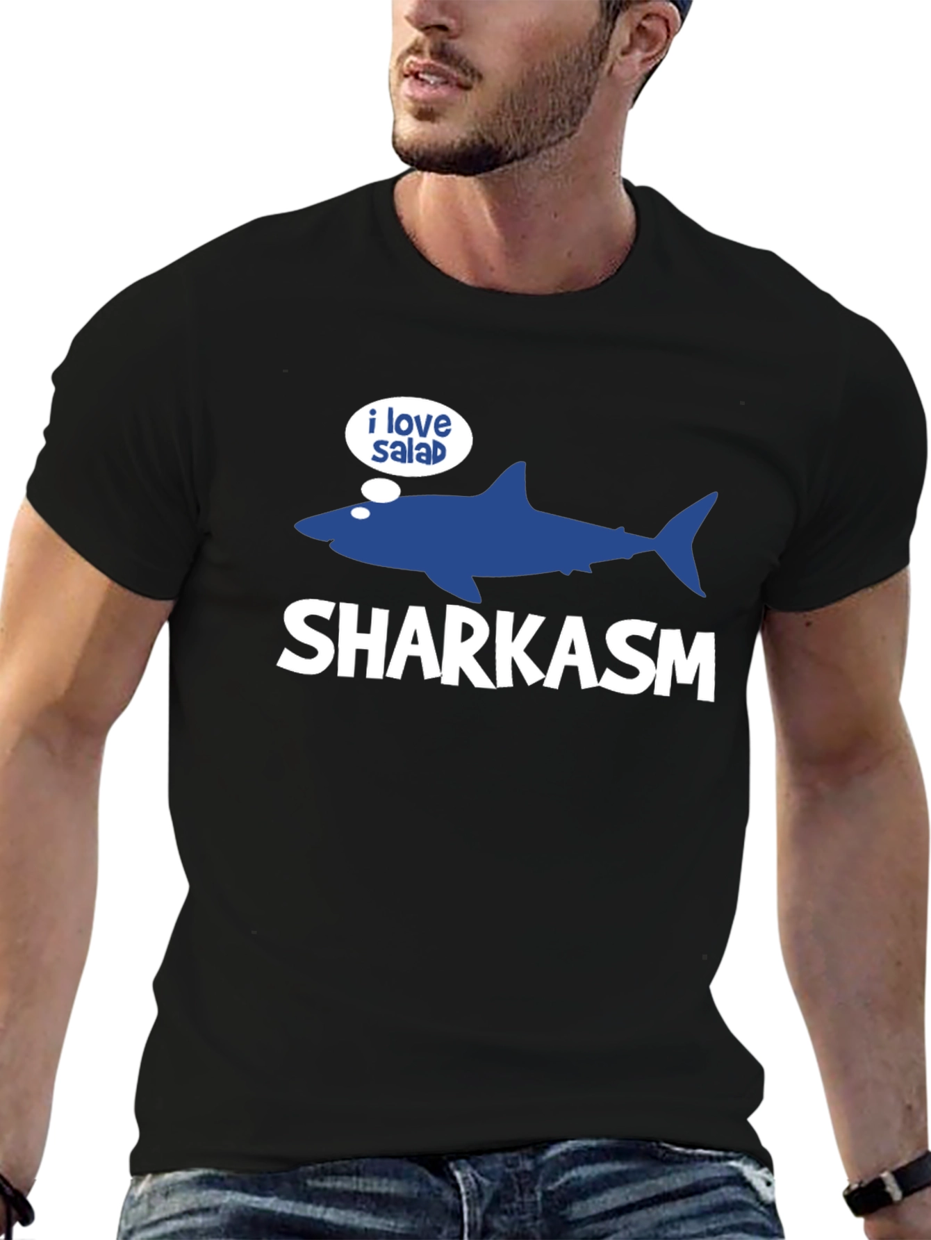 Sharkasm Graphic T-Shirt - Funny Shark Pun Tee