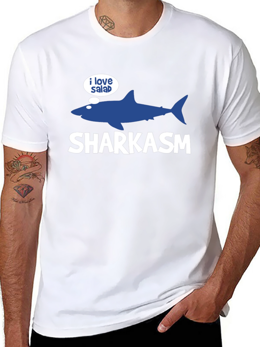 Sharkasm Graphic T-Shirt - Funny Shark Pun Tee