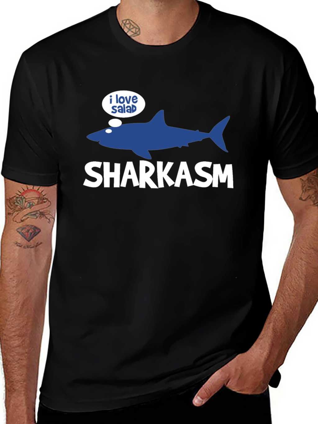 Sharkasm Graphic T-Shirt - Funny Shark Pun Tee
