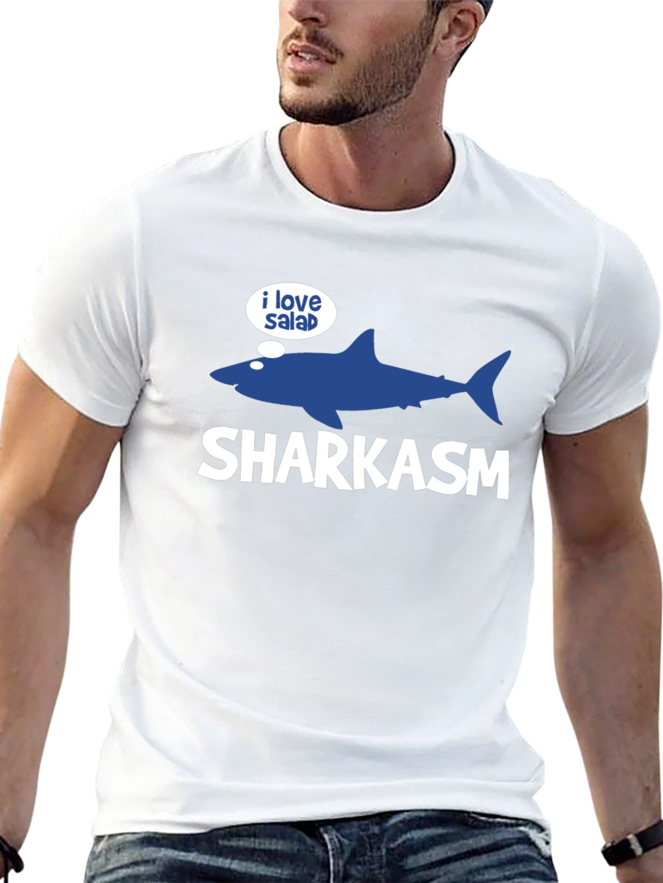 Sharkasm Graphic T-Shirt - Funny Shark Pun Tee