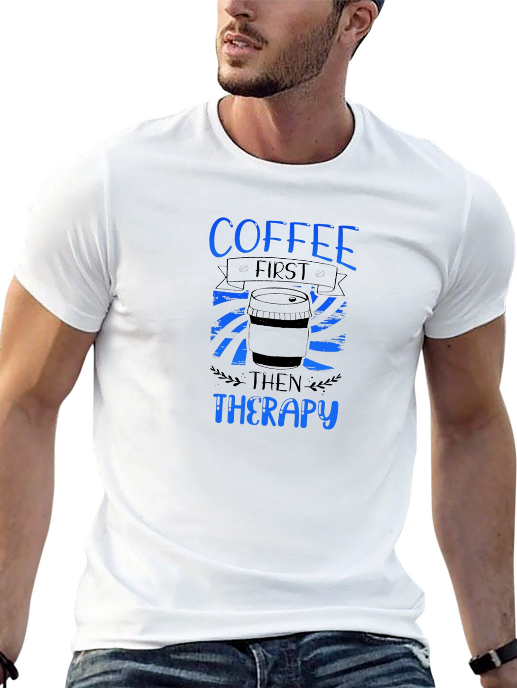 Coffee First Then Therapy Graphic T-Shirt