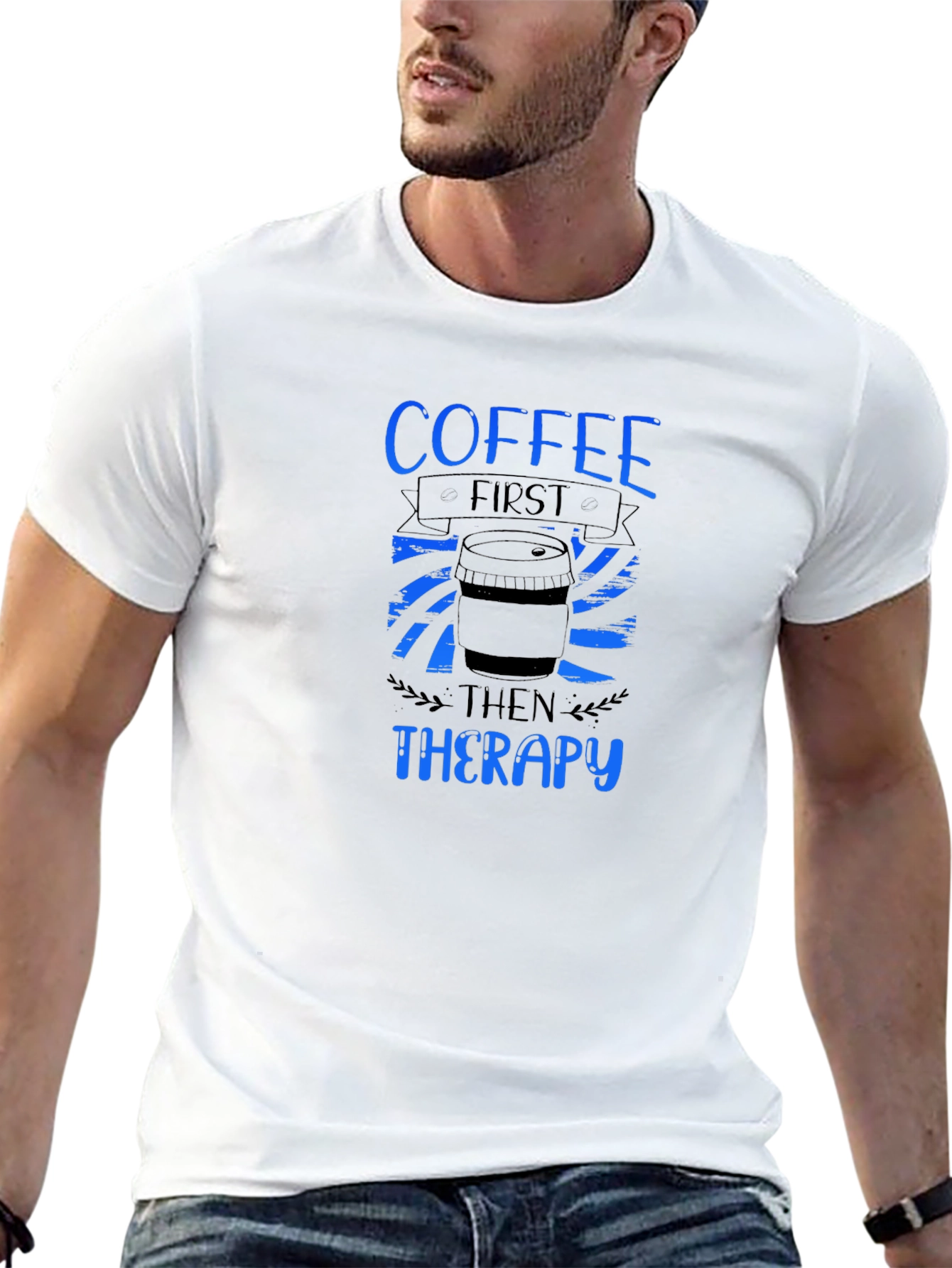 Coffee First Then Therapy Graphic T-Shirt
