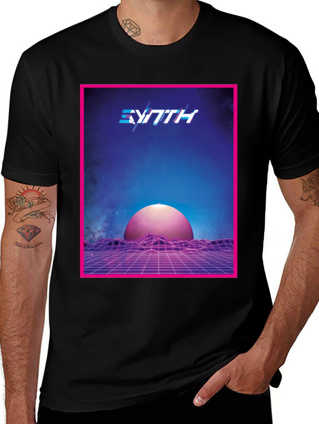 Synthwave Retro T-Shirt - 80s Style Graphic Tee