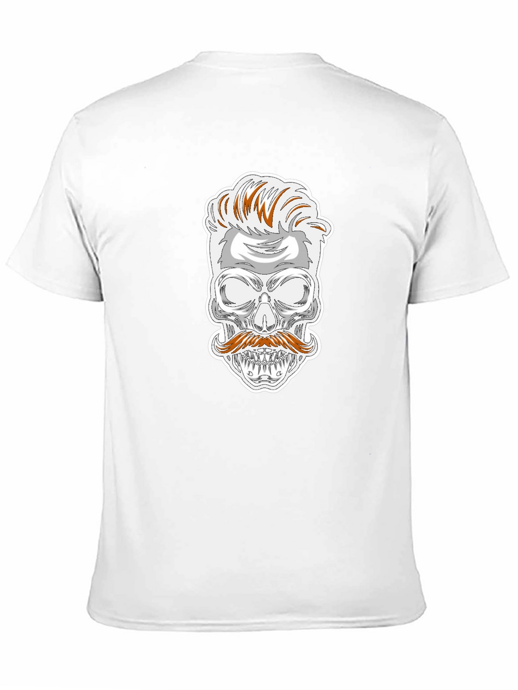 Skull with Mustache Graphic T-Shirt