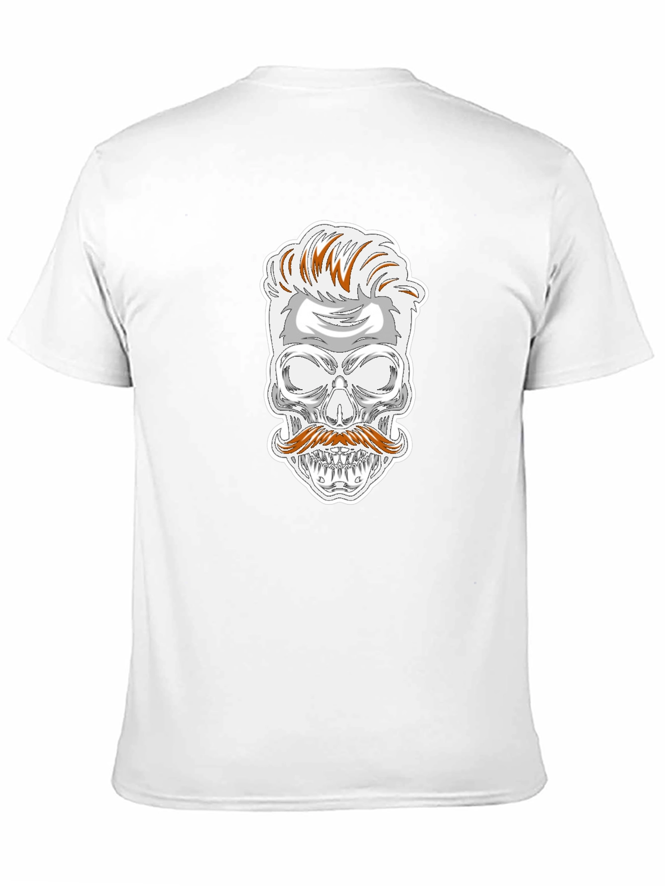 Skull with Mustache Graphic T-Shirt
