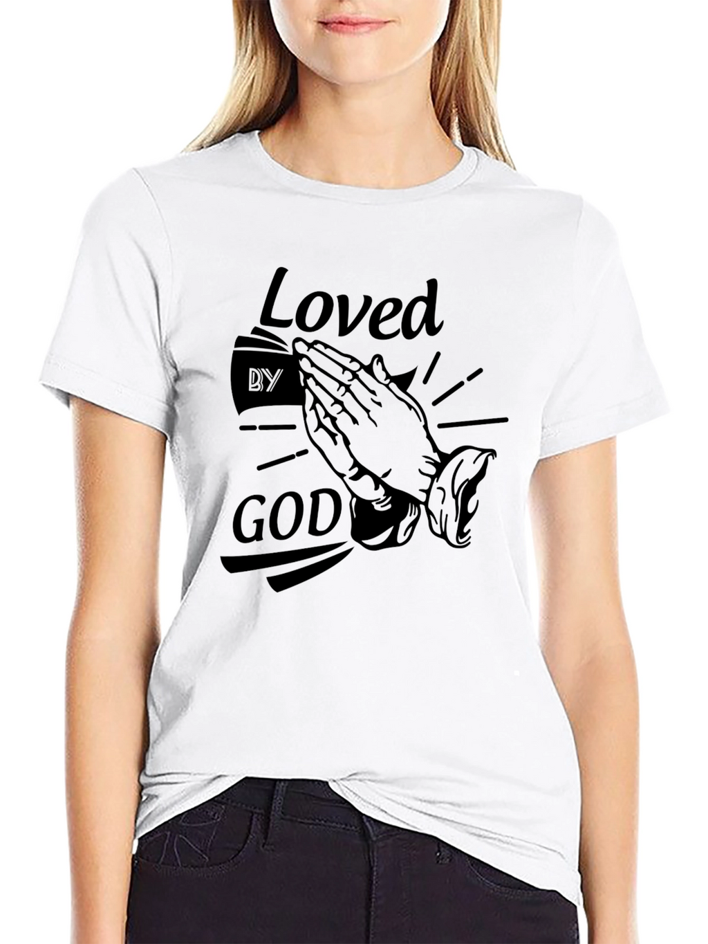 Loved by God Graphic Tee - Black T-Shirt