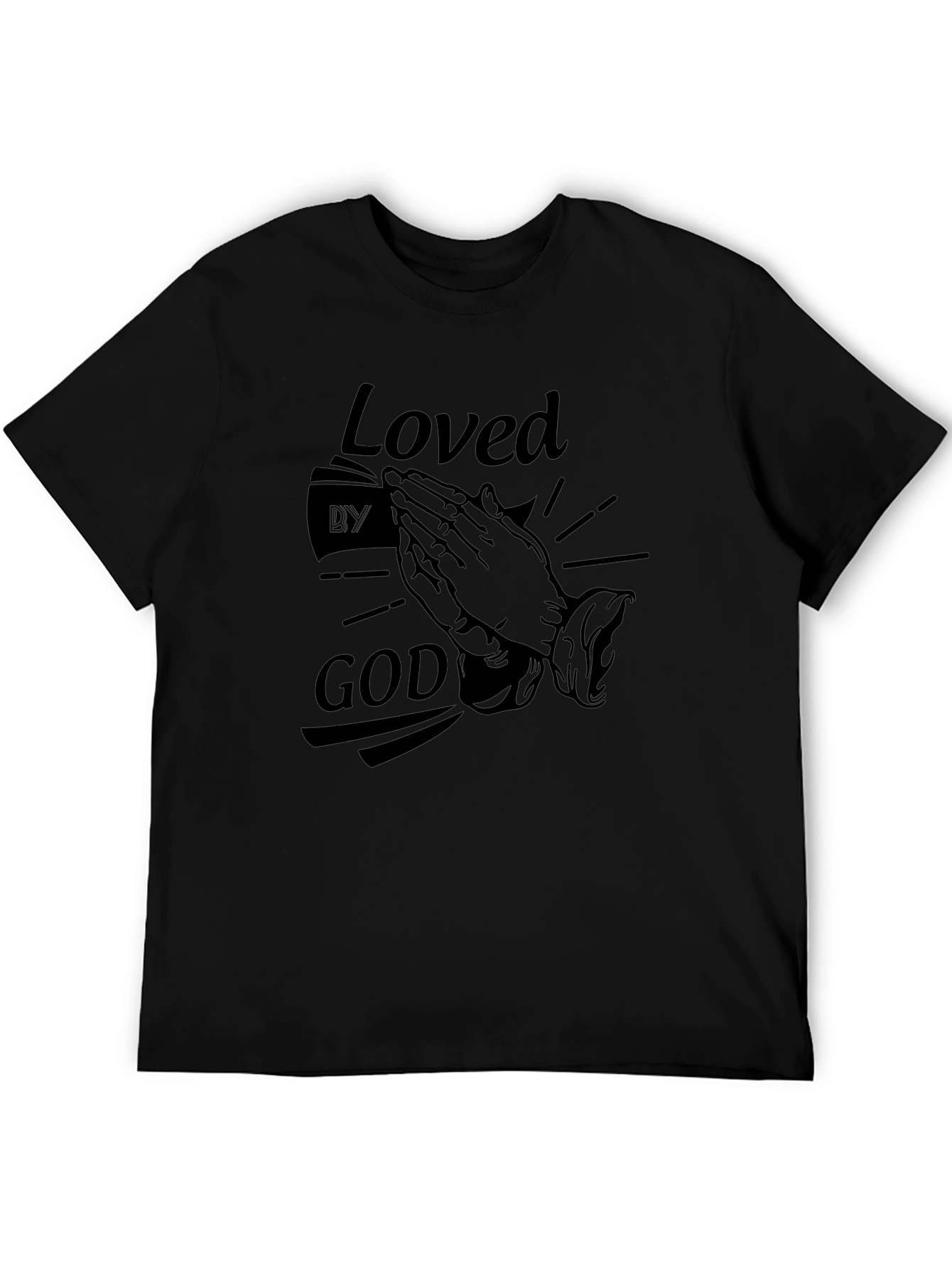Loved by God Graphic Tee - Black T-Shirt