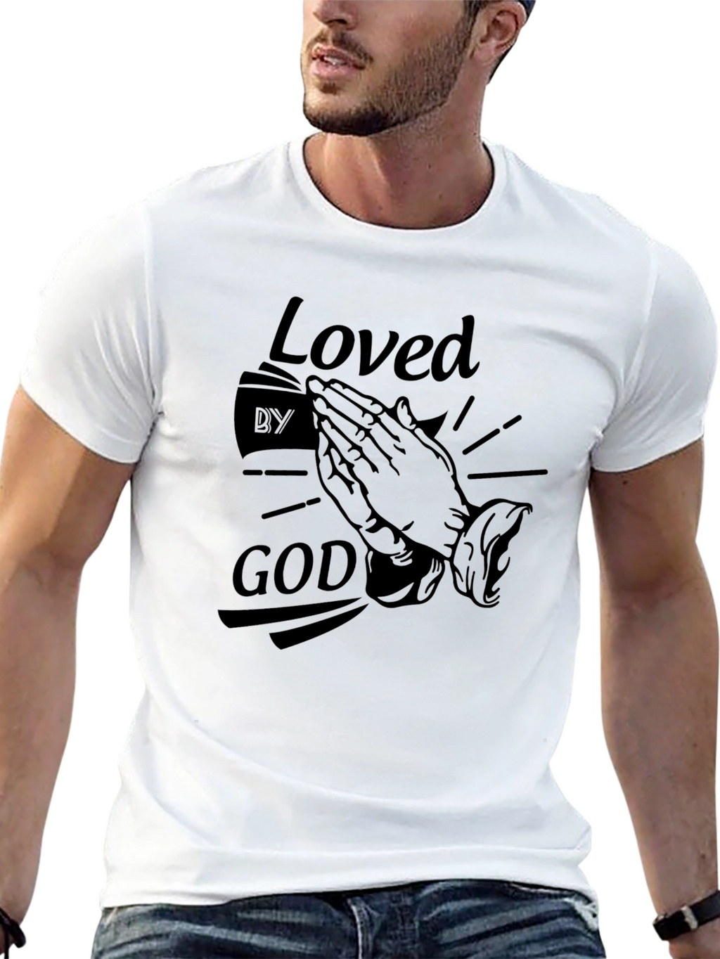 Loved by God Graphic Tee - Black T-Shirt
