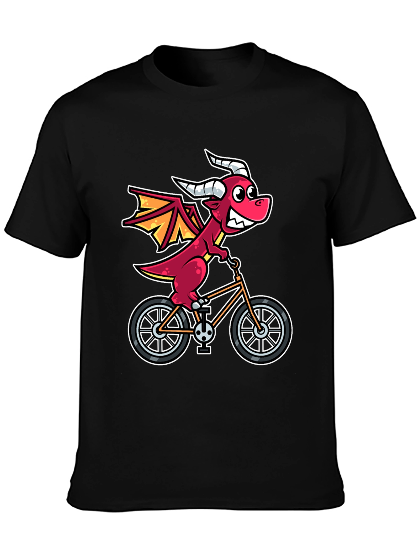 Dragon on Bike Graphic T-Shirt - Fun & Unique Design