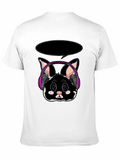 Cool Cat Headphones Black T-Shirt