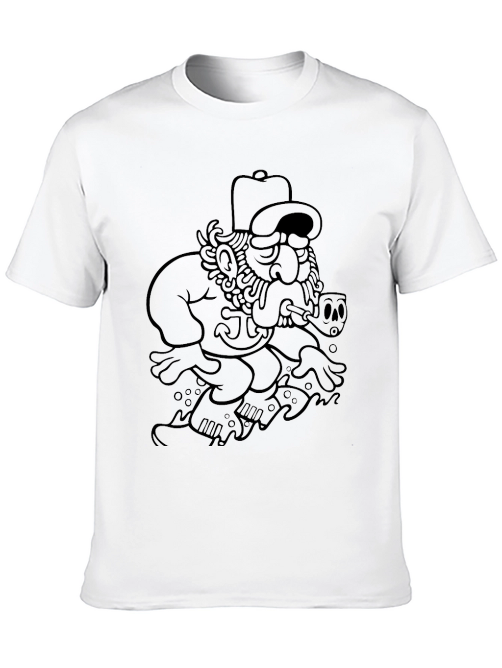 Nautical Tattoo Graphic Tee - Black Cotton