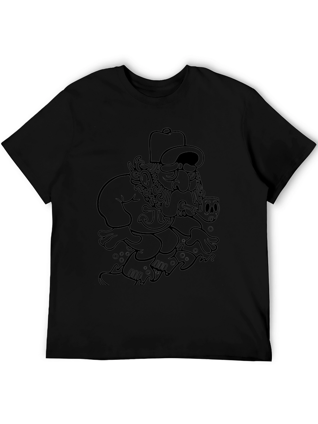 Nautical Tattoo Graphic Tee - Black Cotton