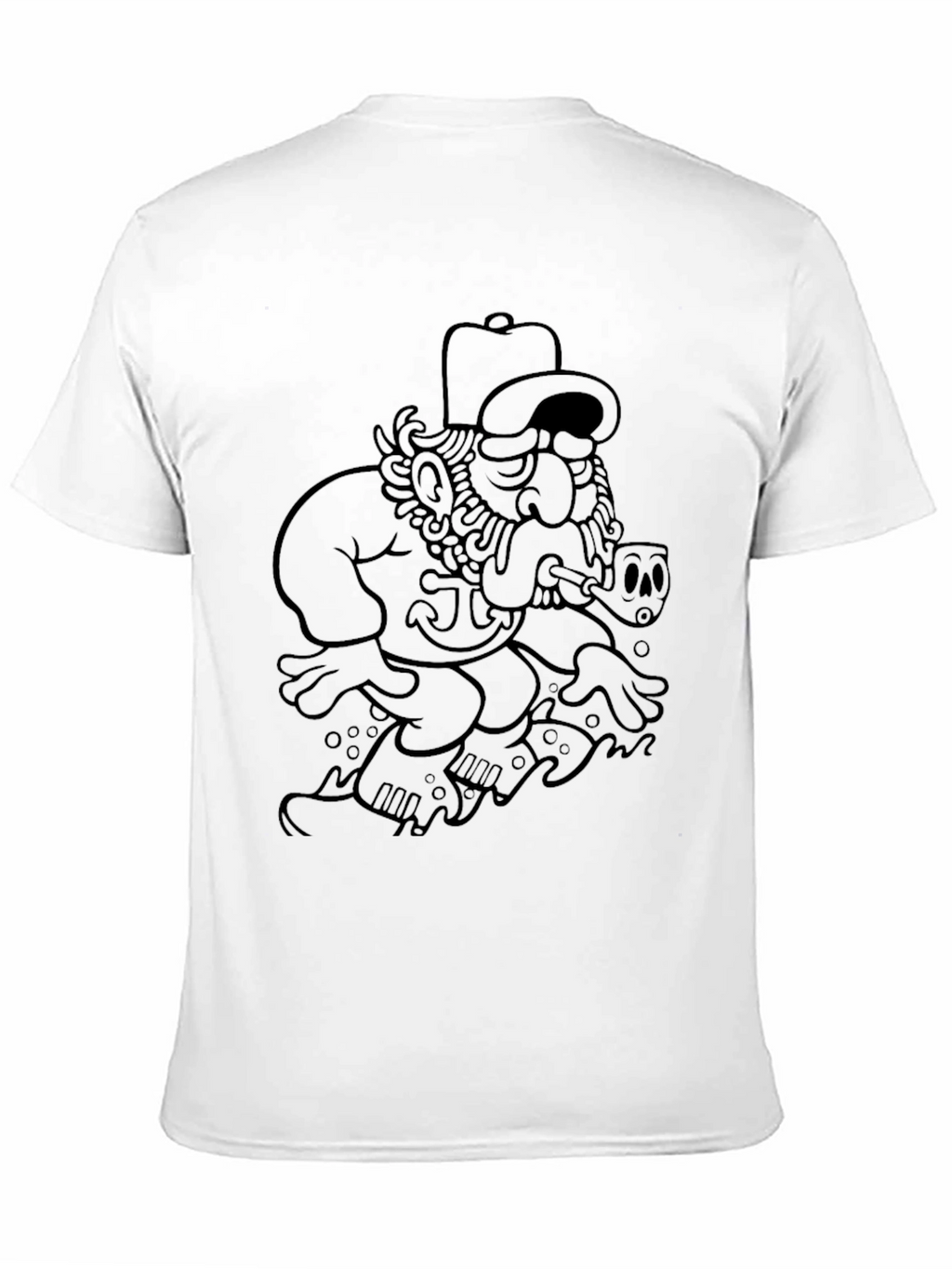 Nautical Tattoo Graphic Tee - Black Cotton