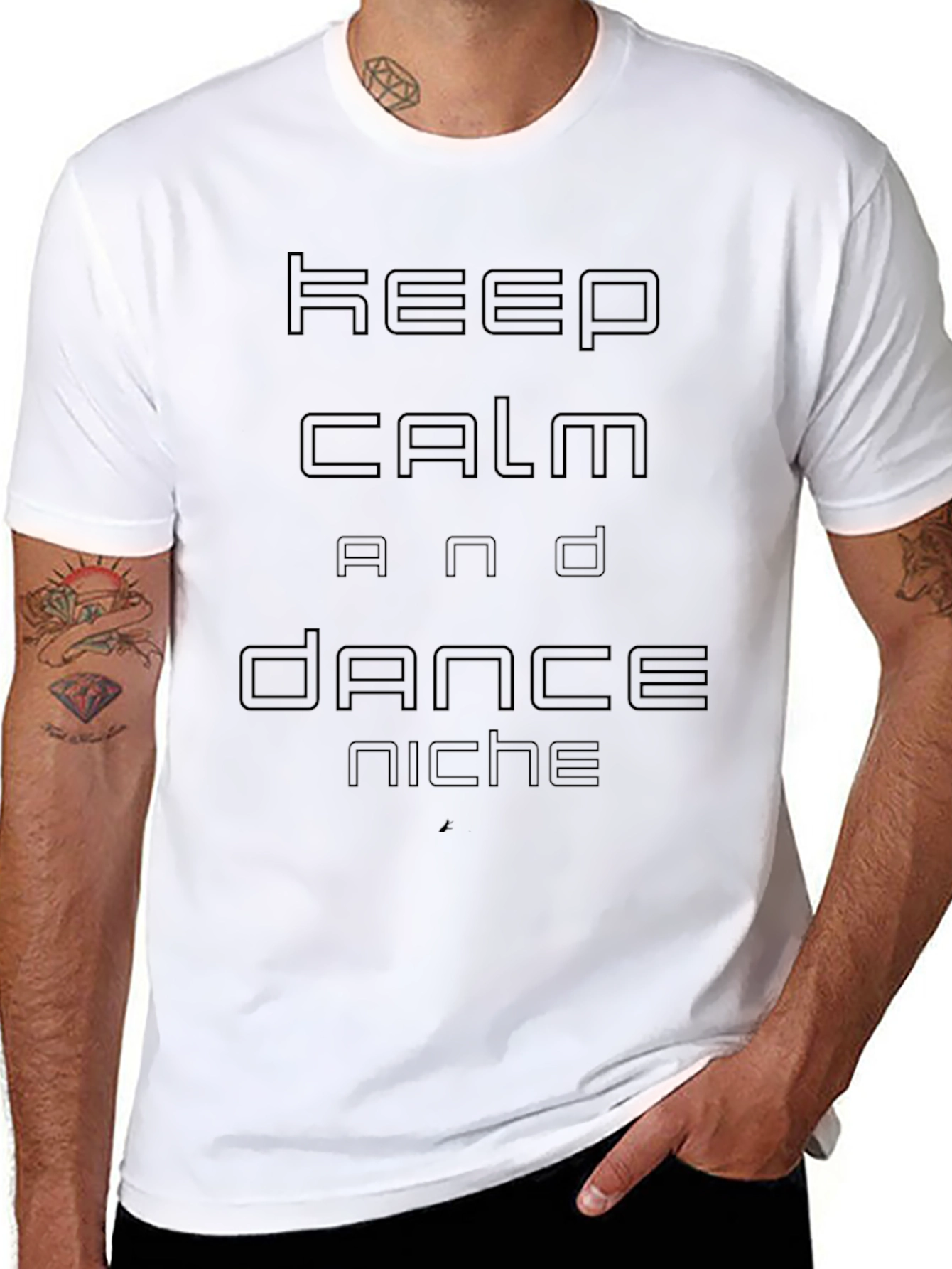 Keep Calm and Dance Niche Black T-Shirt