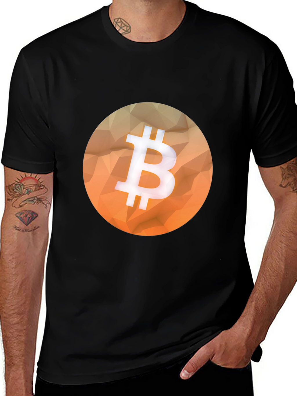 Bitcoin Graphic Tee - Black Cotton Crypto Shirt