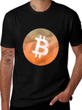 Bitcoin Graphic Tee - Black Cotton Crypto Shirt