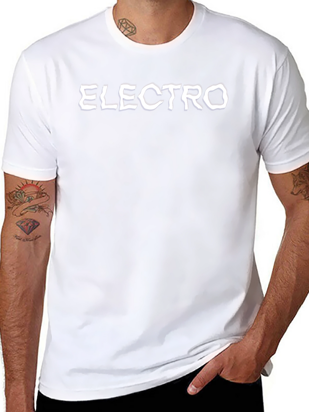 Electro Graphic Print Black T-Shirt
