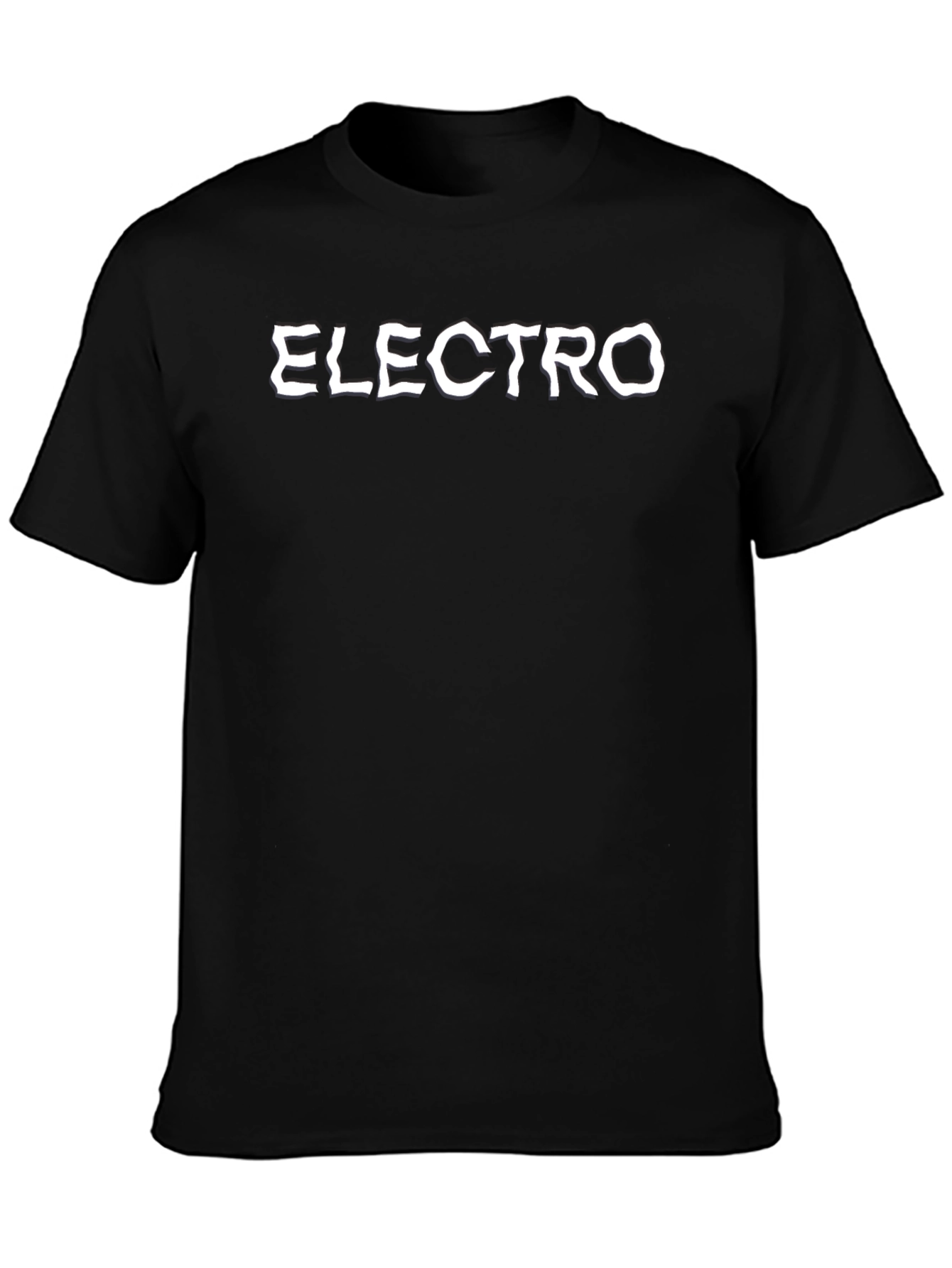 Electro Graphic Print Black T-Shirt