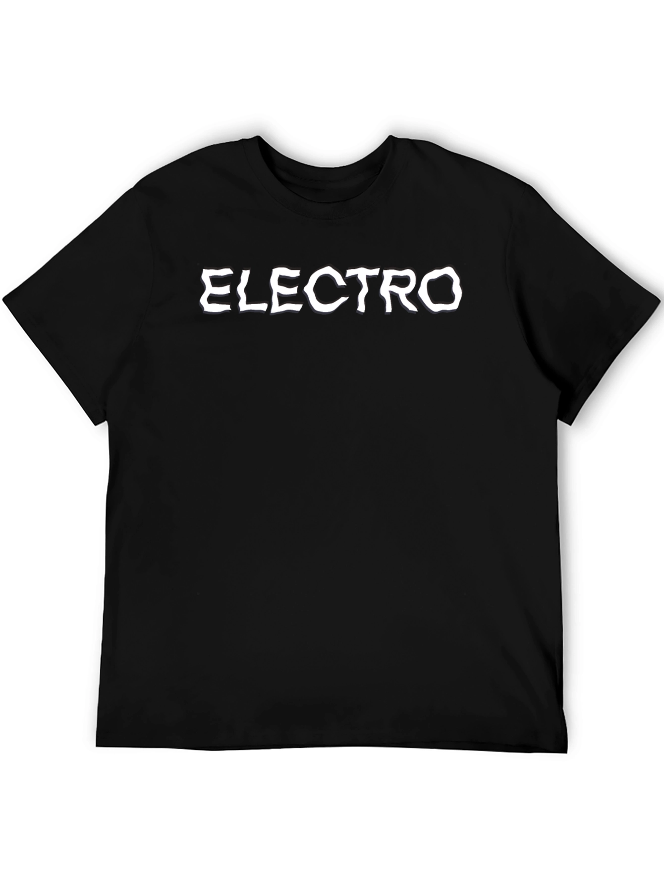 Electro Graphic Print Black T-Shirt