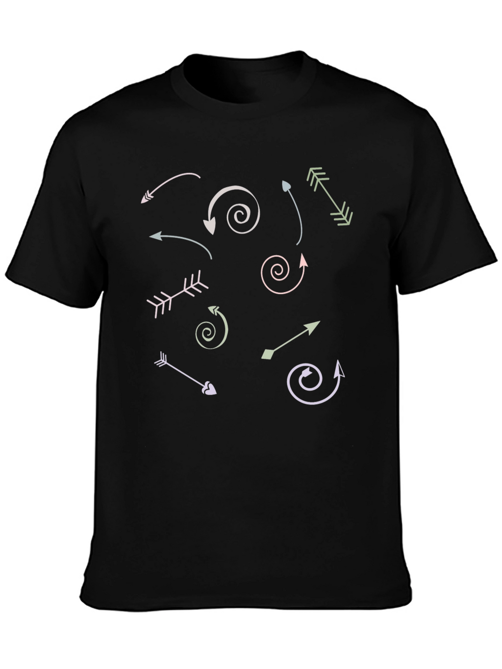 Arrow Graphic Print Crew Neck T-Shirt