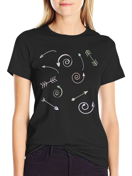 Arrow Graphic Print Crew Neck T-Shirt