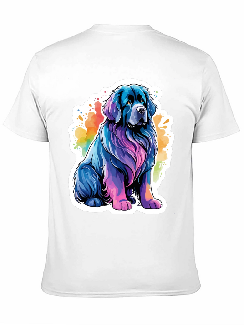 Colorful Dog Graphic T-Shirt