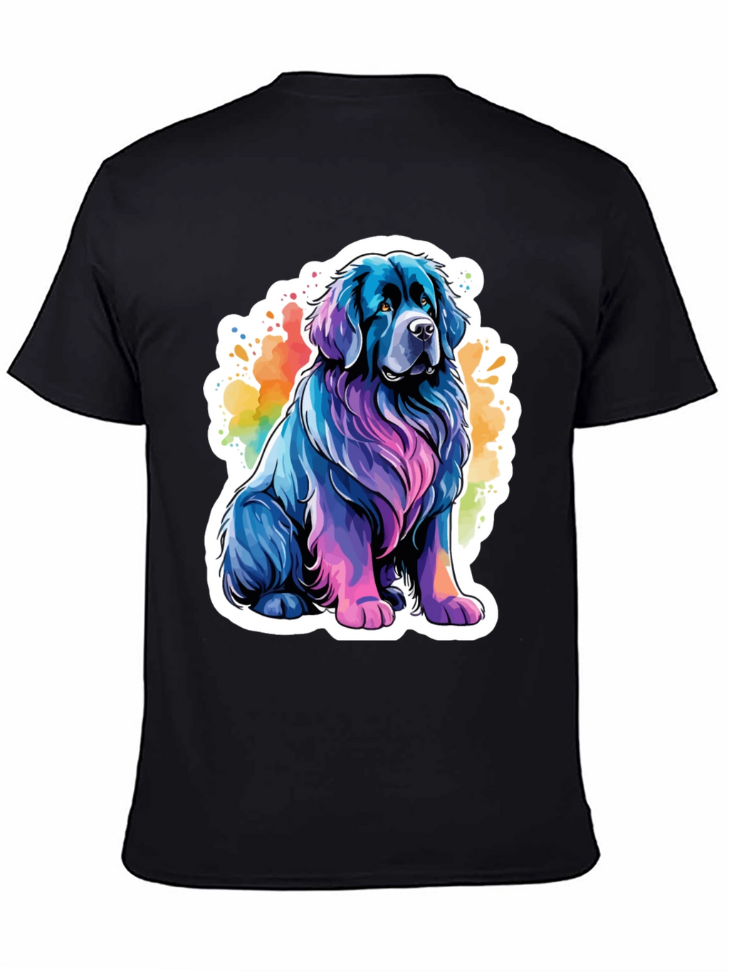 Colorful Dog Graphic T-Shirt