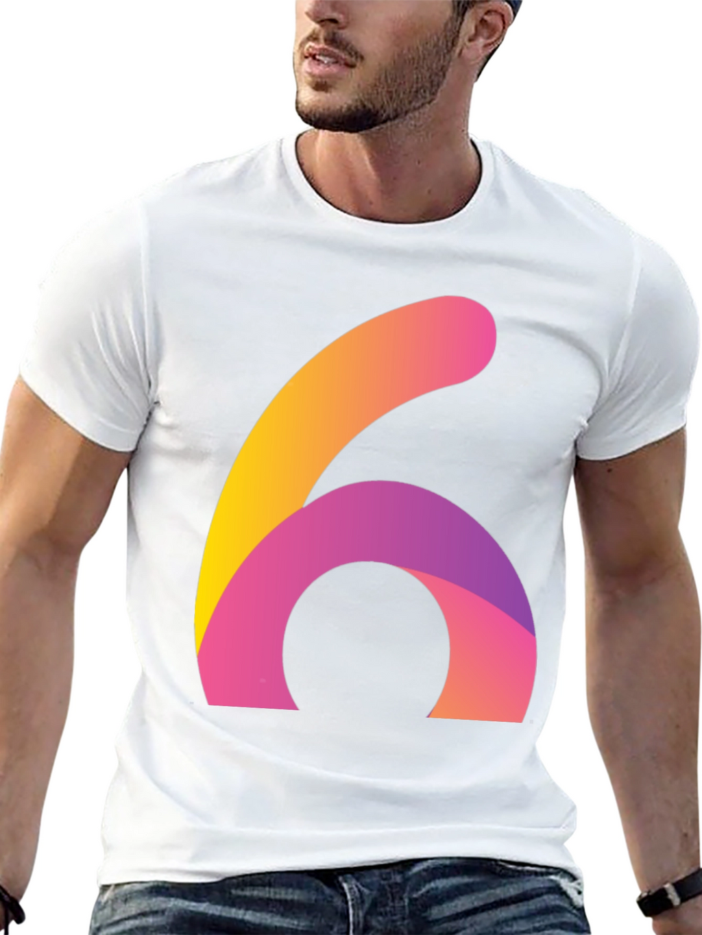 Abstract Number Six Graphic Tee