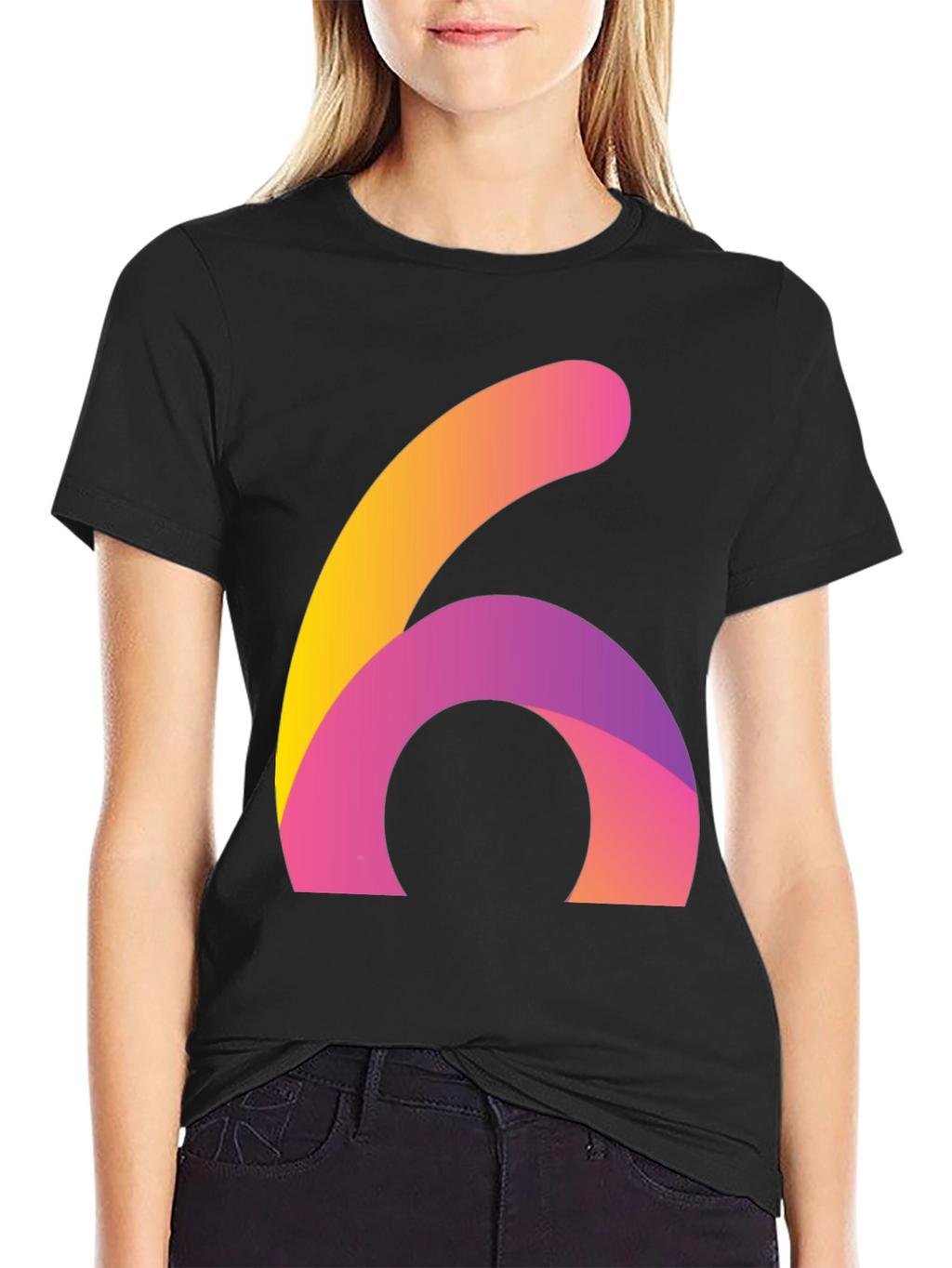 Abstract Number Six Graphic Tee