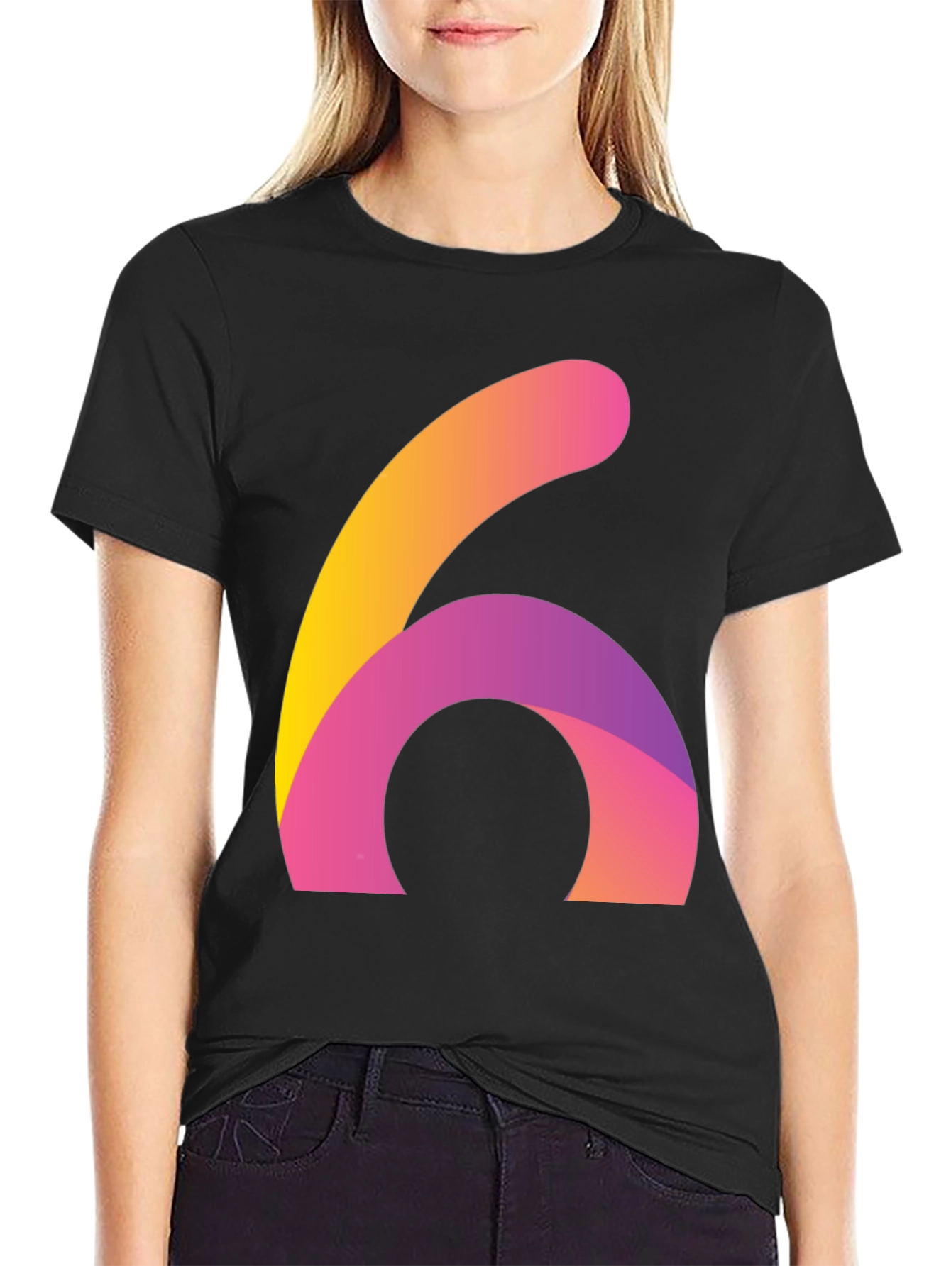 Abstract Number Six Graphic Tee
