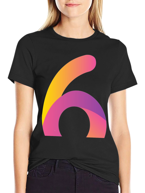 Abstract Number Six Graphic Tee