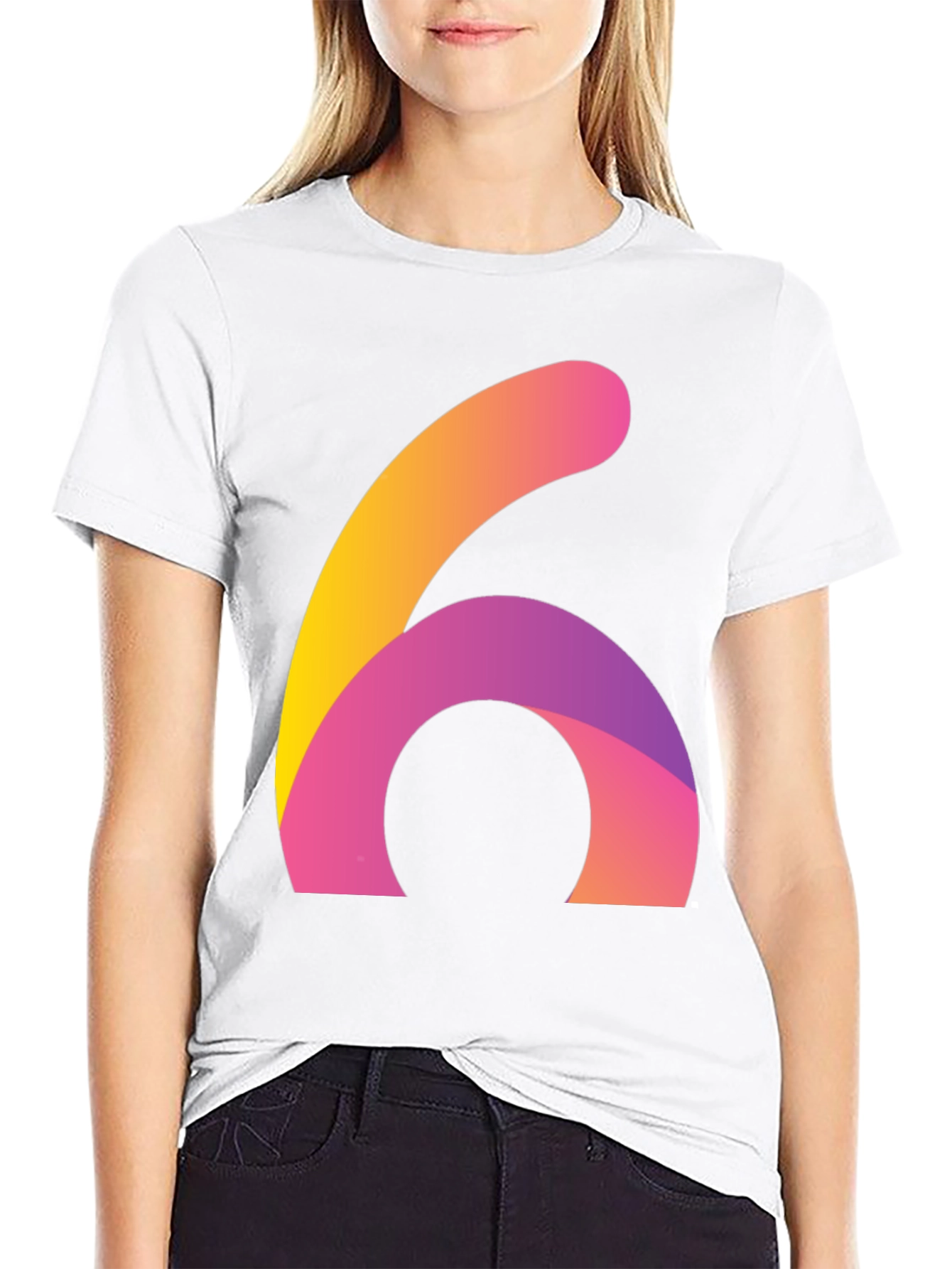 Abstract Number Six Graphic Tee
