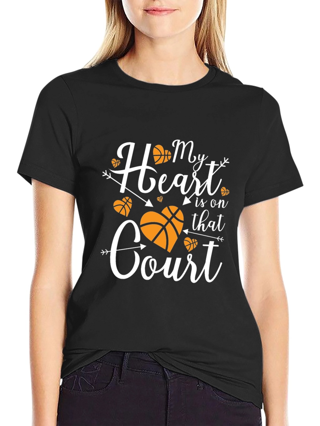 Basketball Mom Heart T-Shirt