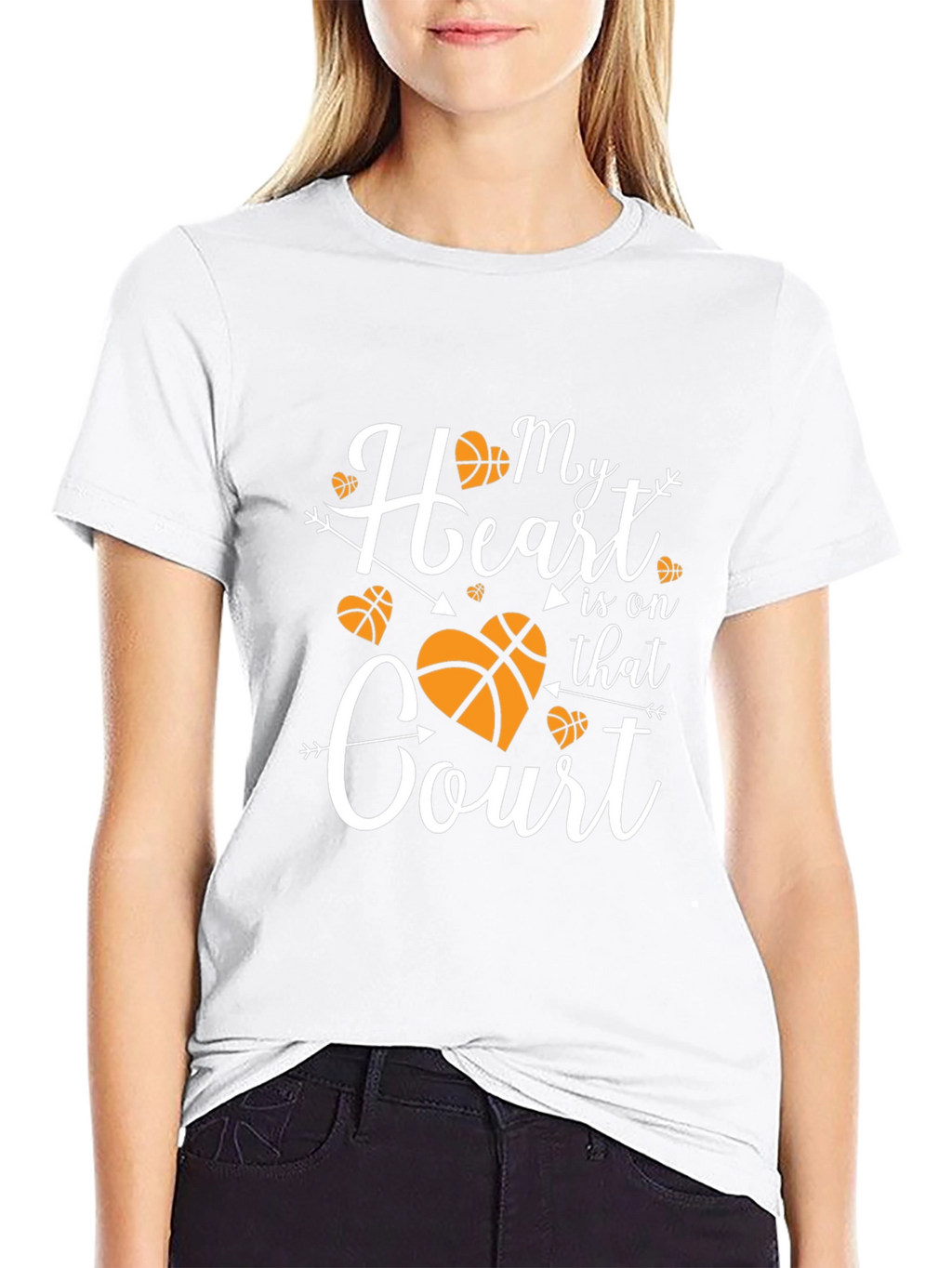 Basketball Mom Heart T-Shirt