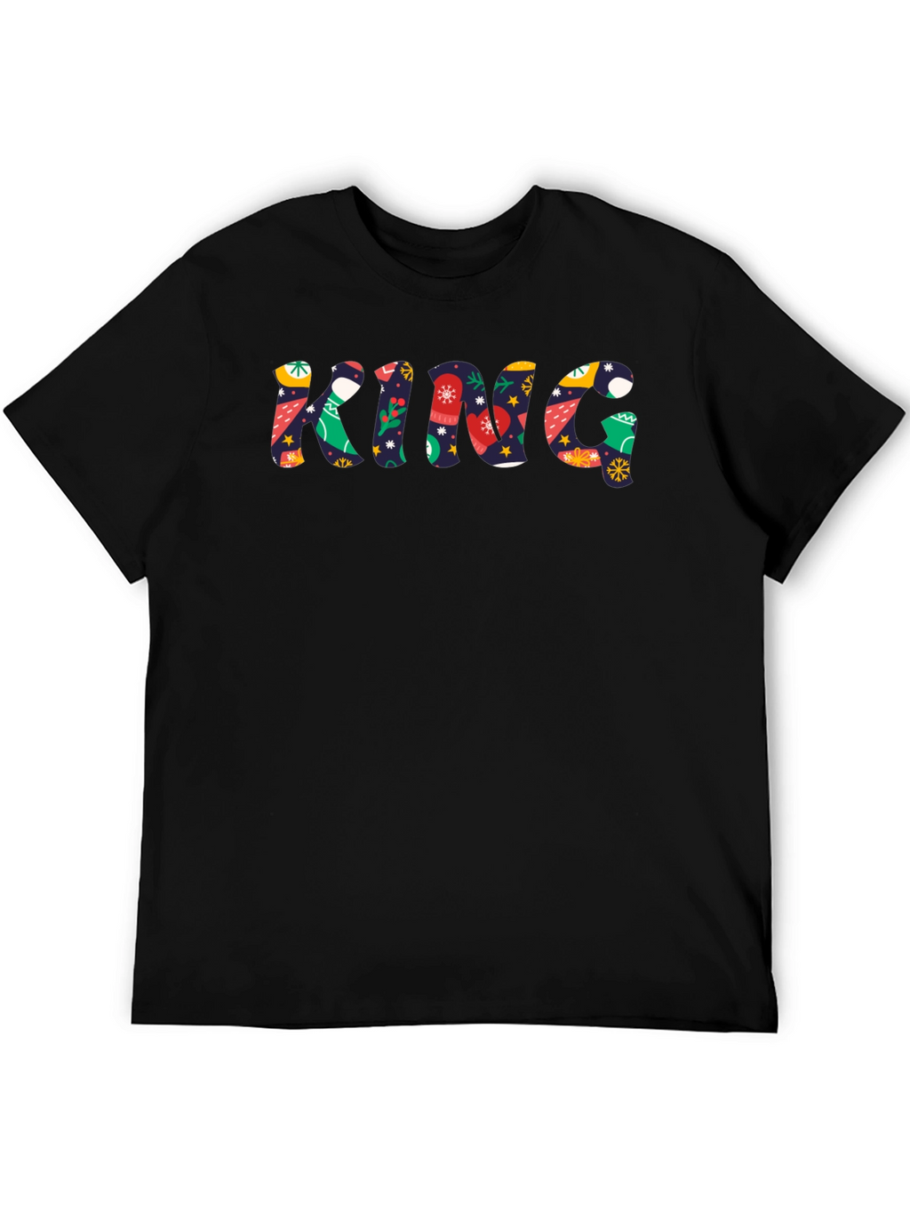 Festive King Graphic Tee - Holiday Season Apparel